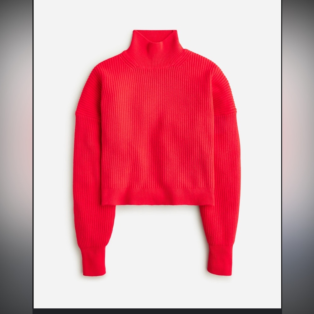 J Crew Ribbed turtleneck sweater in stretch yarn